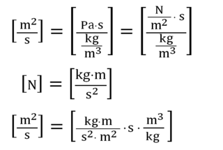 从方程运动粘度为推导运动粘度的SI单位